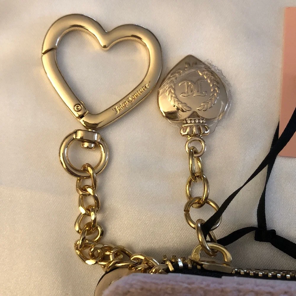 Juicy Couture Dusty Blush Couture University Center Pouch Coin Wallet NWT